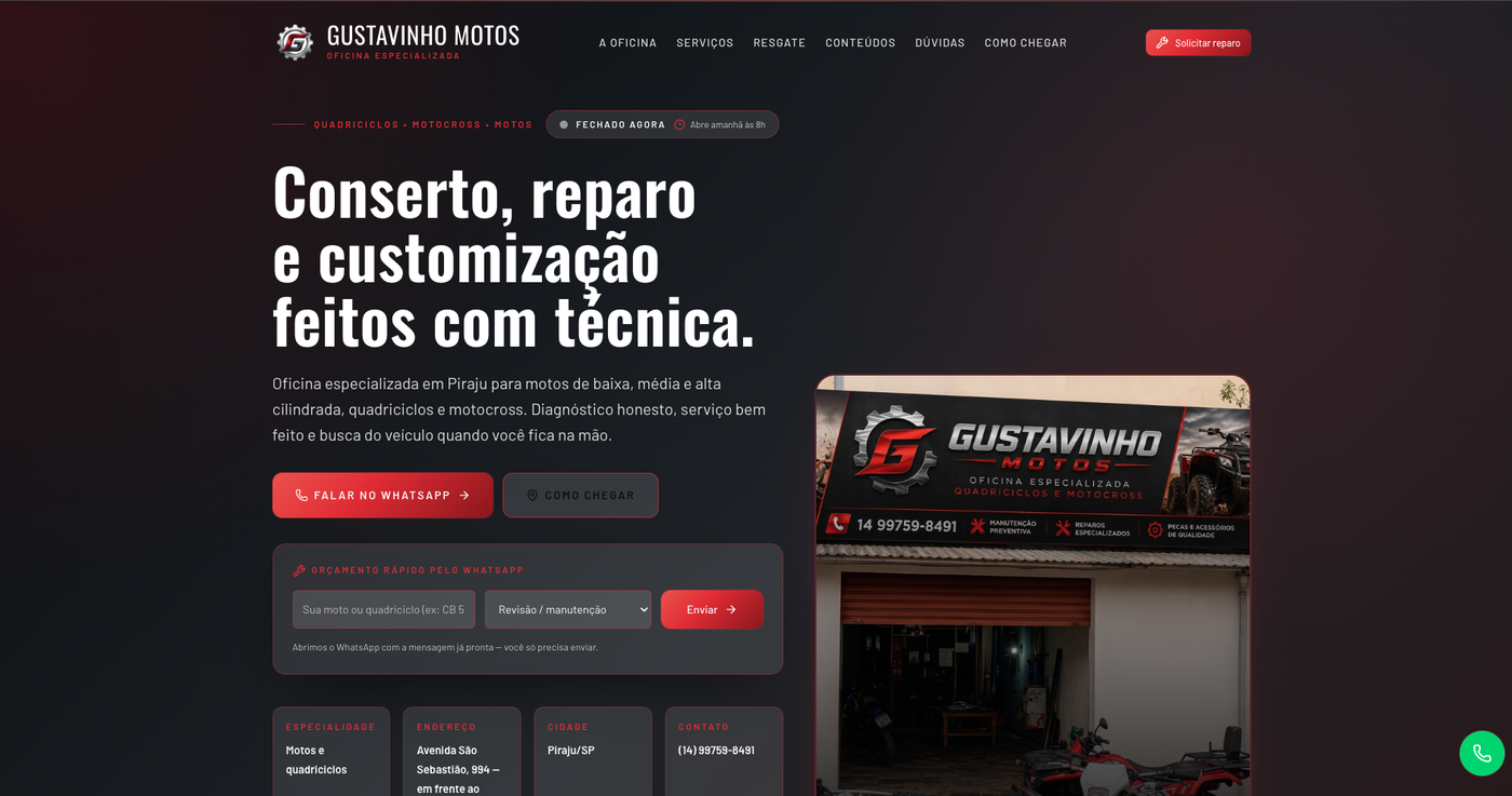 Projeto Gustavinho Motos